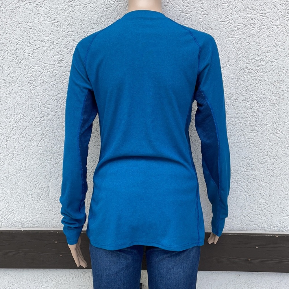 Patagonia Top Blue Performance Base Layer V Neck - image 4